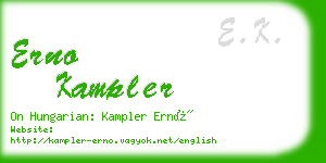 erno kampler business card